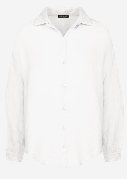 Emma | Blusa oversize de muselina · Blanco