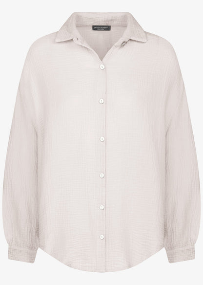 Emma | Blusa oversize de muselina · Beige claro