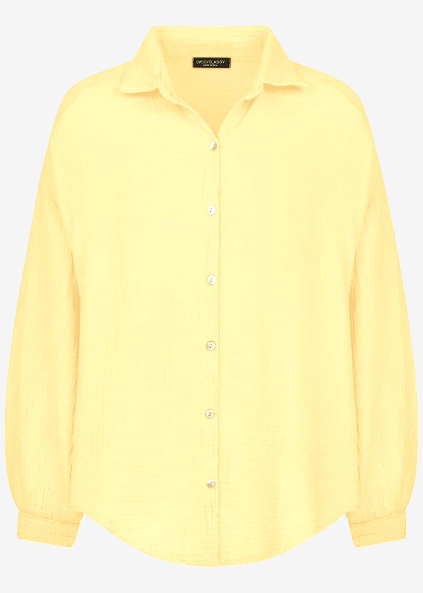Emma | Blusa oversize de muselina · Amarillo