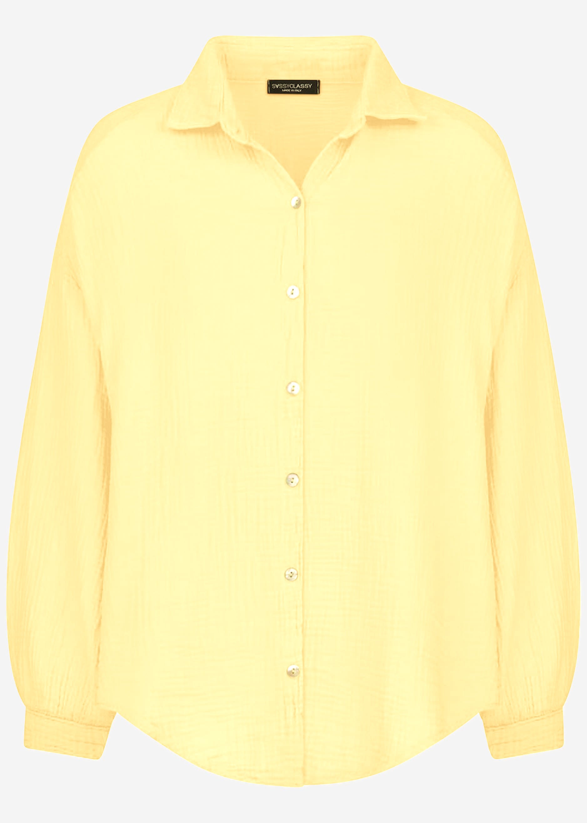 Emma | Blusa oversize de muselina · Amarillo