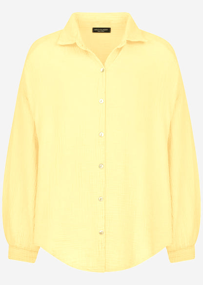 Emma | Blusa oversize de muselina · Amarillo