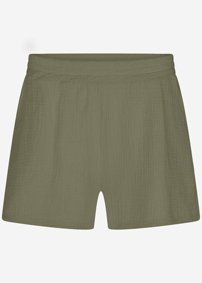 Bianca | Shorts de muselina · Caqui