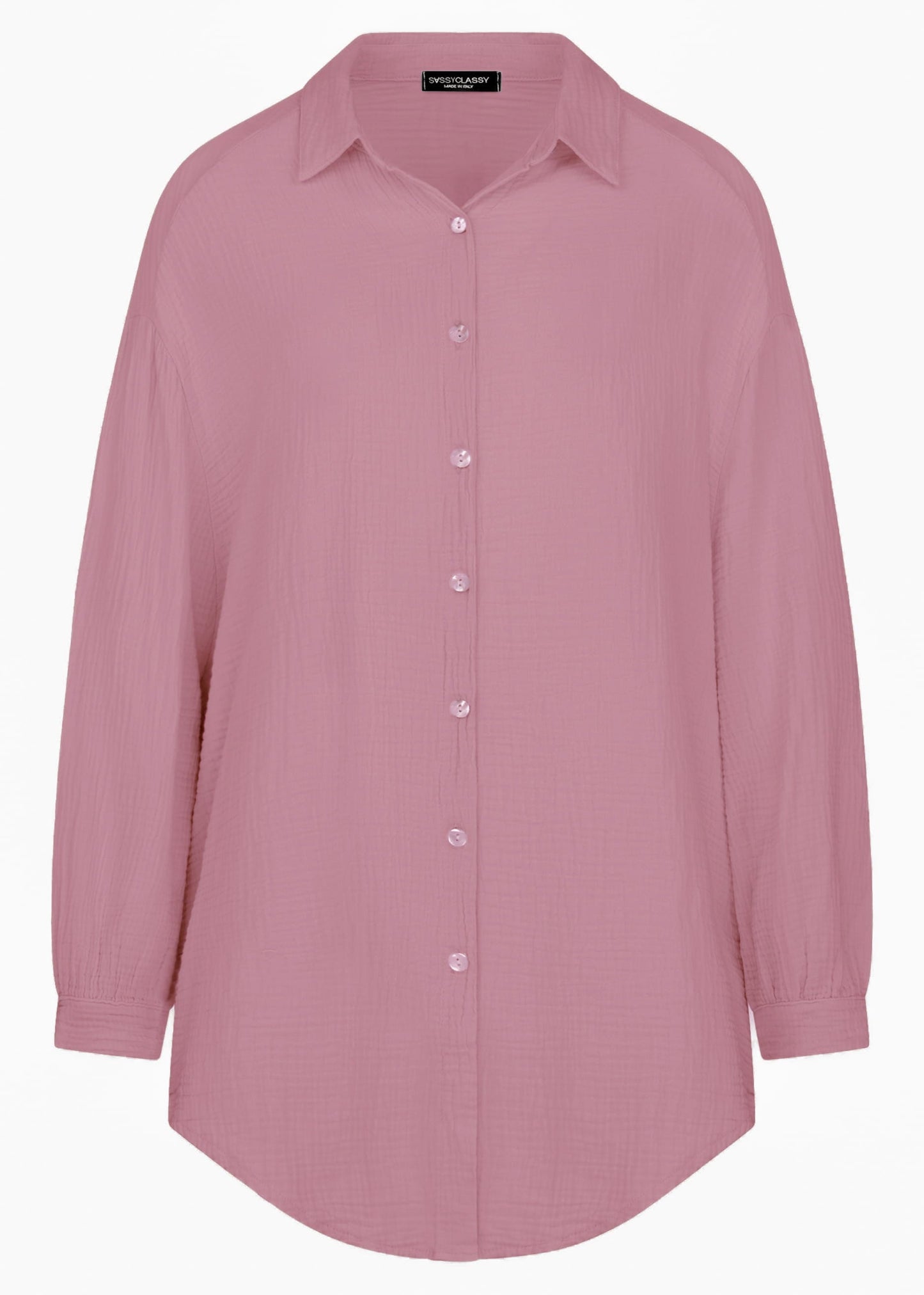 Marta | Blusa oversize de muselina · Rosa palo