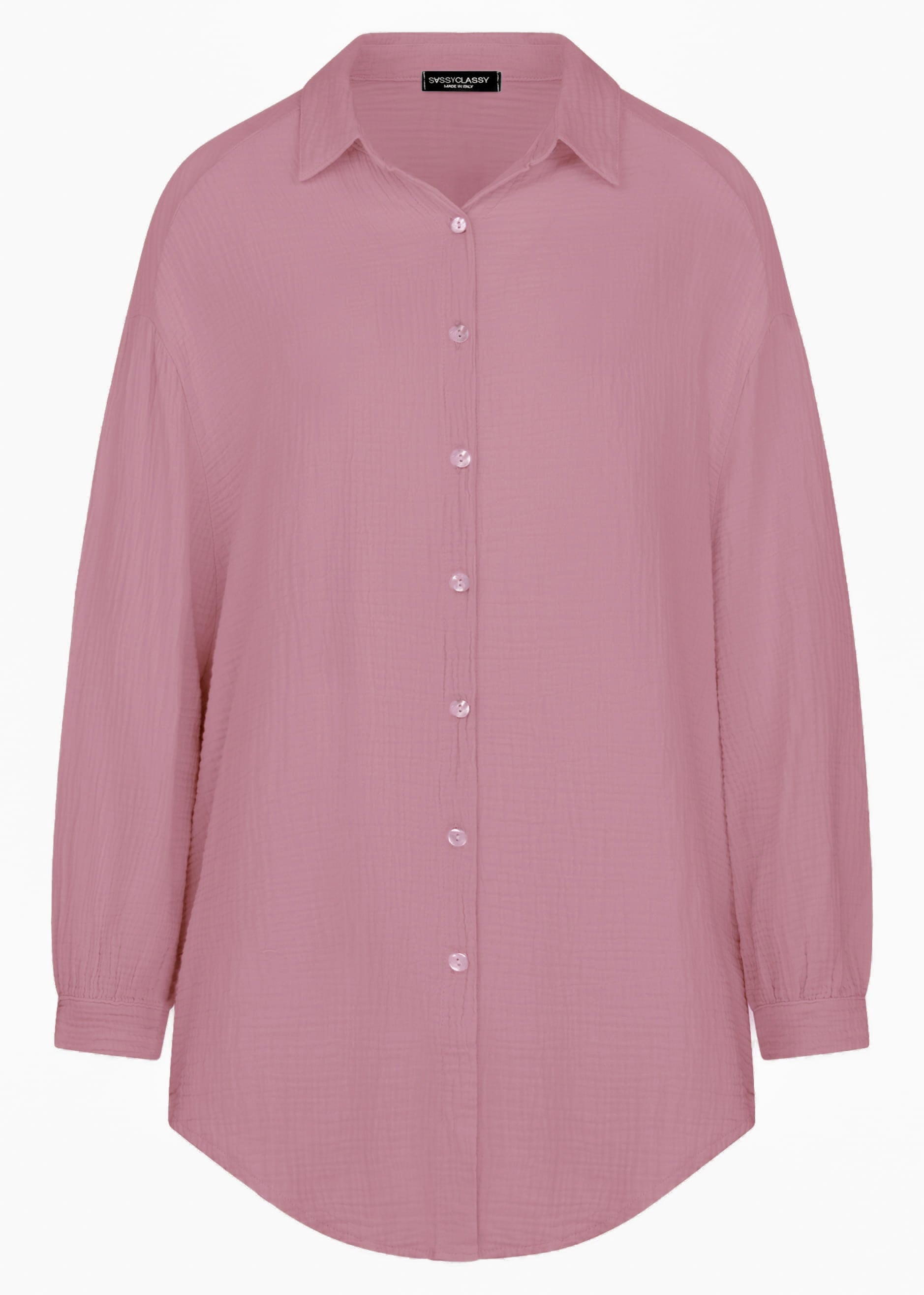 Marta | Blusa oversize de muselina · Rosa palo