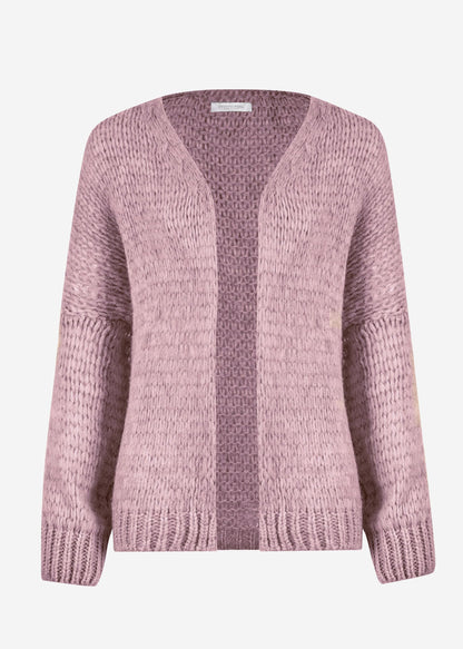 Marea | Cárdigan oversize · Rosa palo