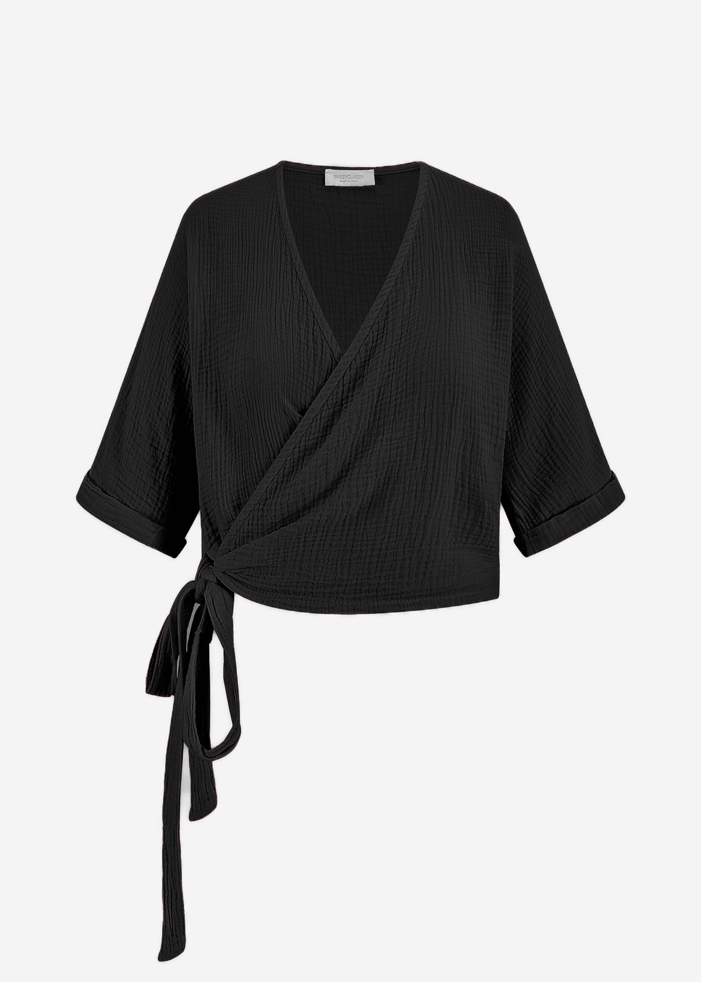 Ivet | Blusa de muselina · Negro
