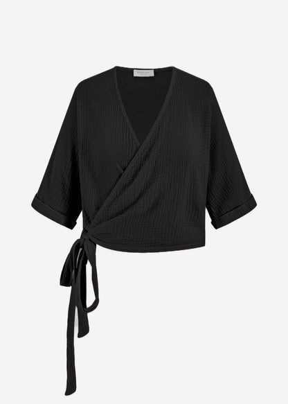 Ivet | Blusa de muselina · Negro