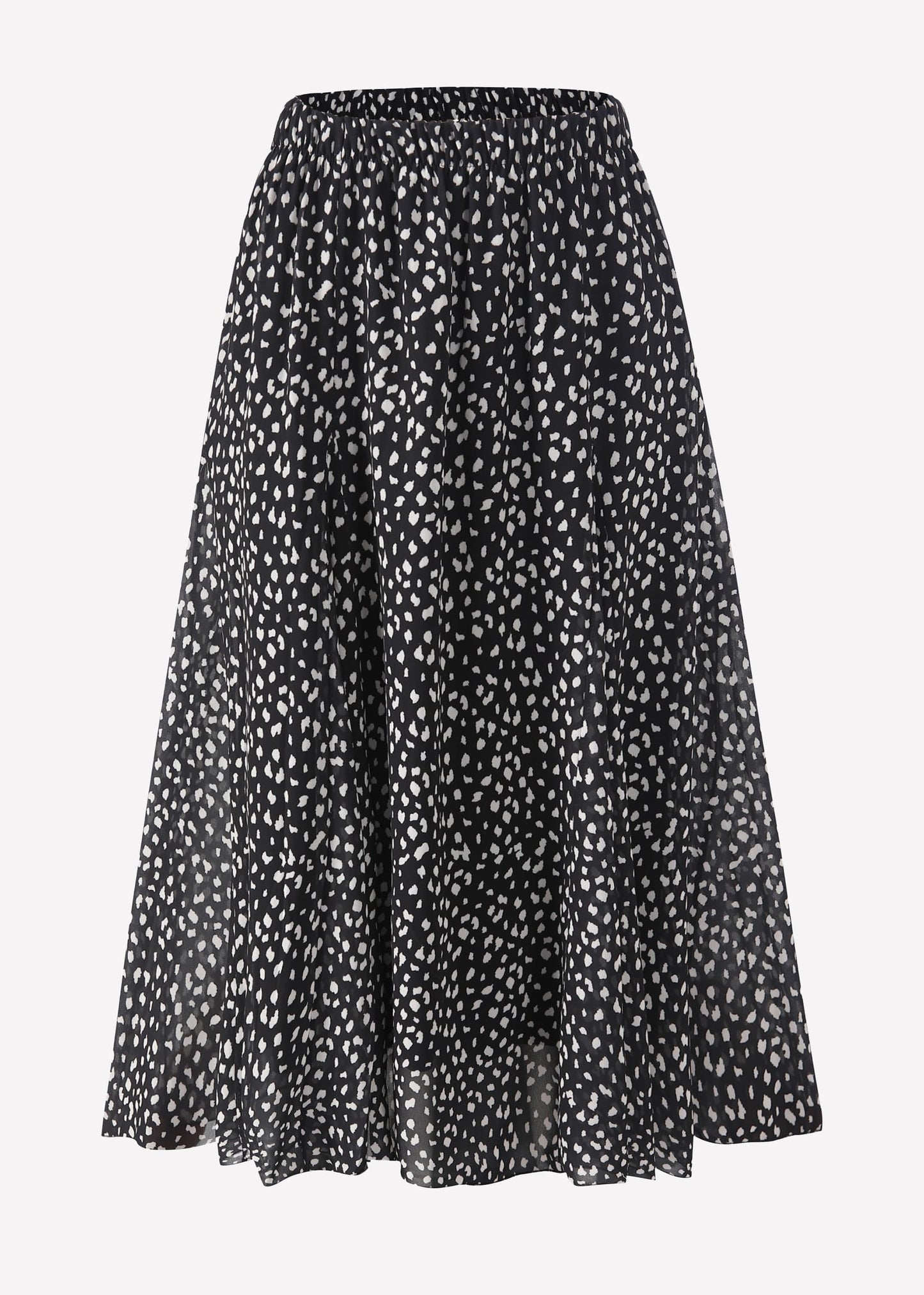 Greta | Falda larga de gasa · Negro