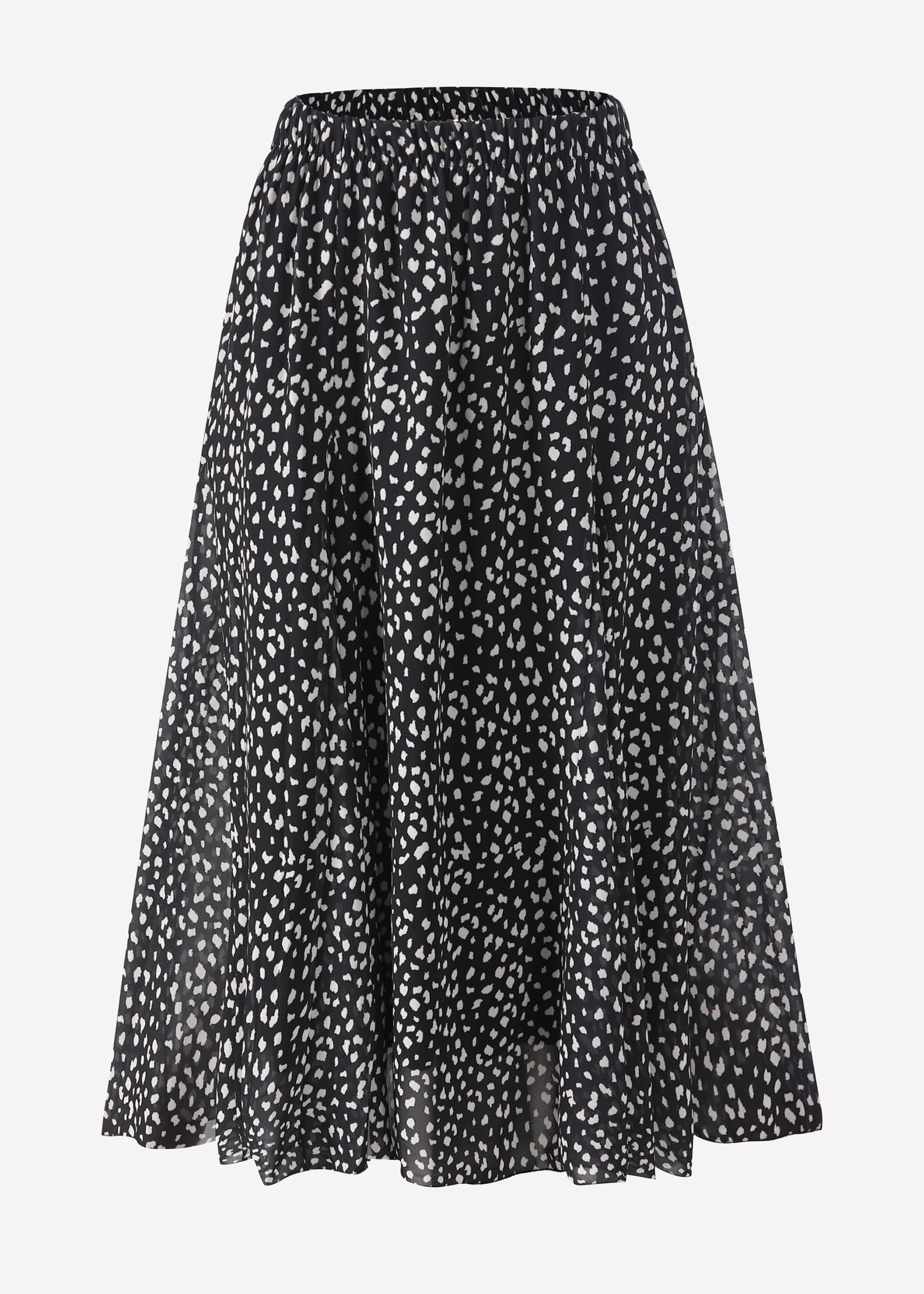 Greta | Falda larga de gasa · Negro