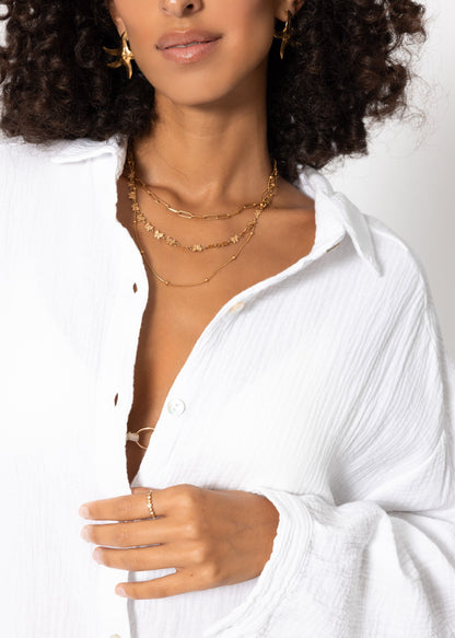 Marta | Blusa oversize de muselina · Blanco