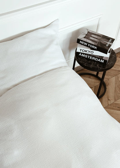 Ada | Ropa de cama de muselina · Blanco