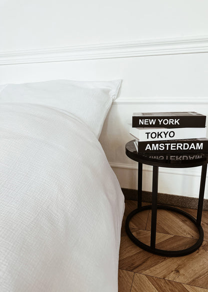 Ada | Ropa de cama de muselina · Blanco