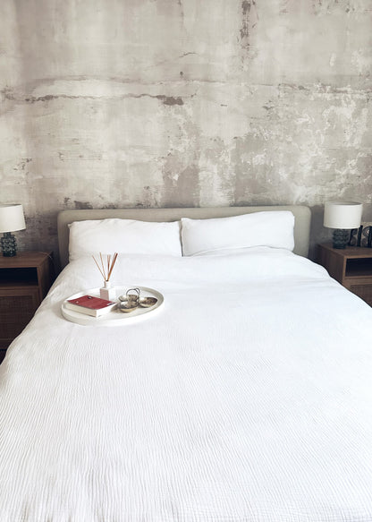 Ada | Ropa de cama de muselina · Blanco