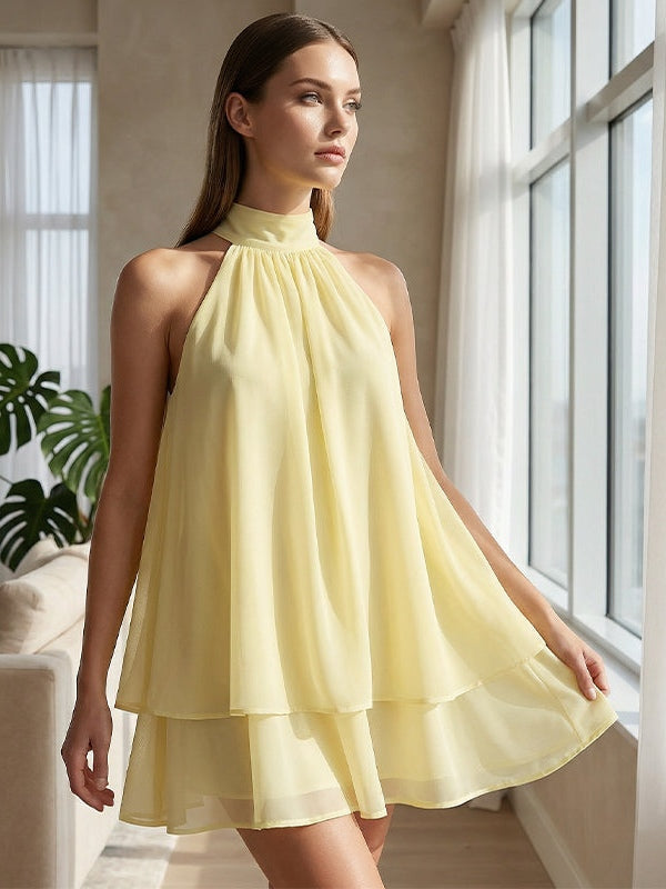 Plume | Vestido corto ligero y vaporoso con capas