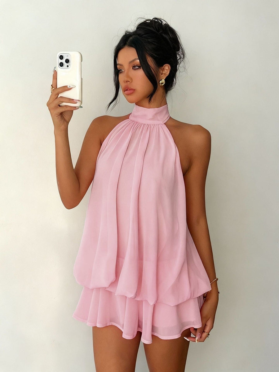 Plume | Vestido corto ligero y vaporoso con capas