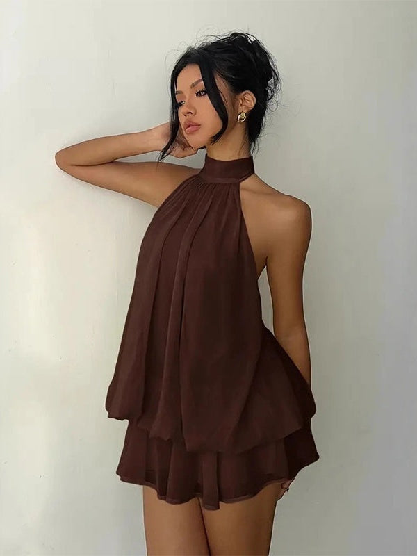 Plume | Vestido corto ligero y vaporoso con capas