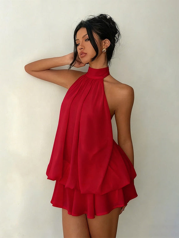 Plume | Vestido corto ligero y vaporoso con capas