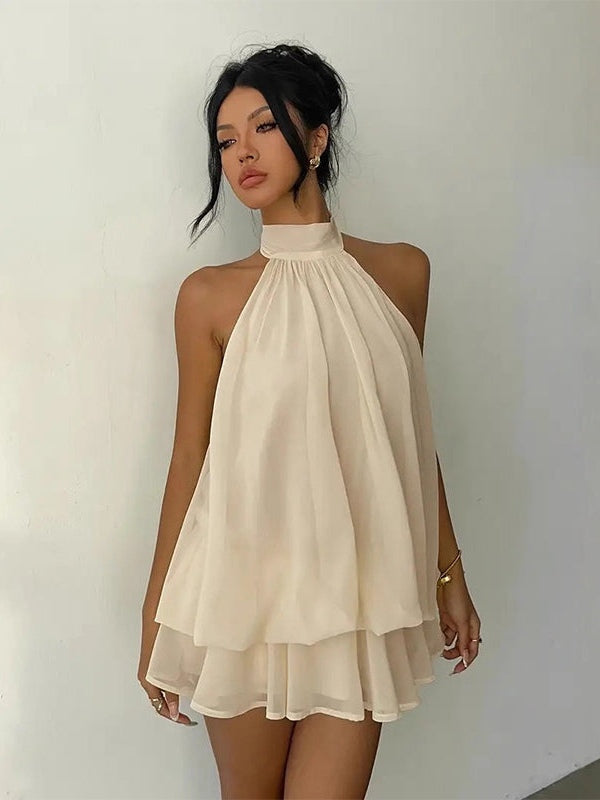 Plume | Vestido corto ligero y vaporoso con capas