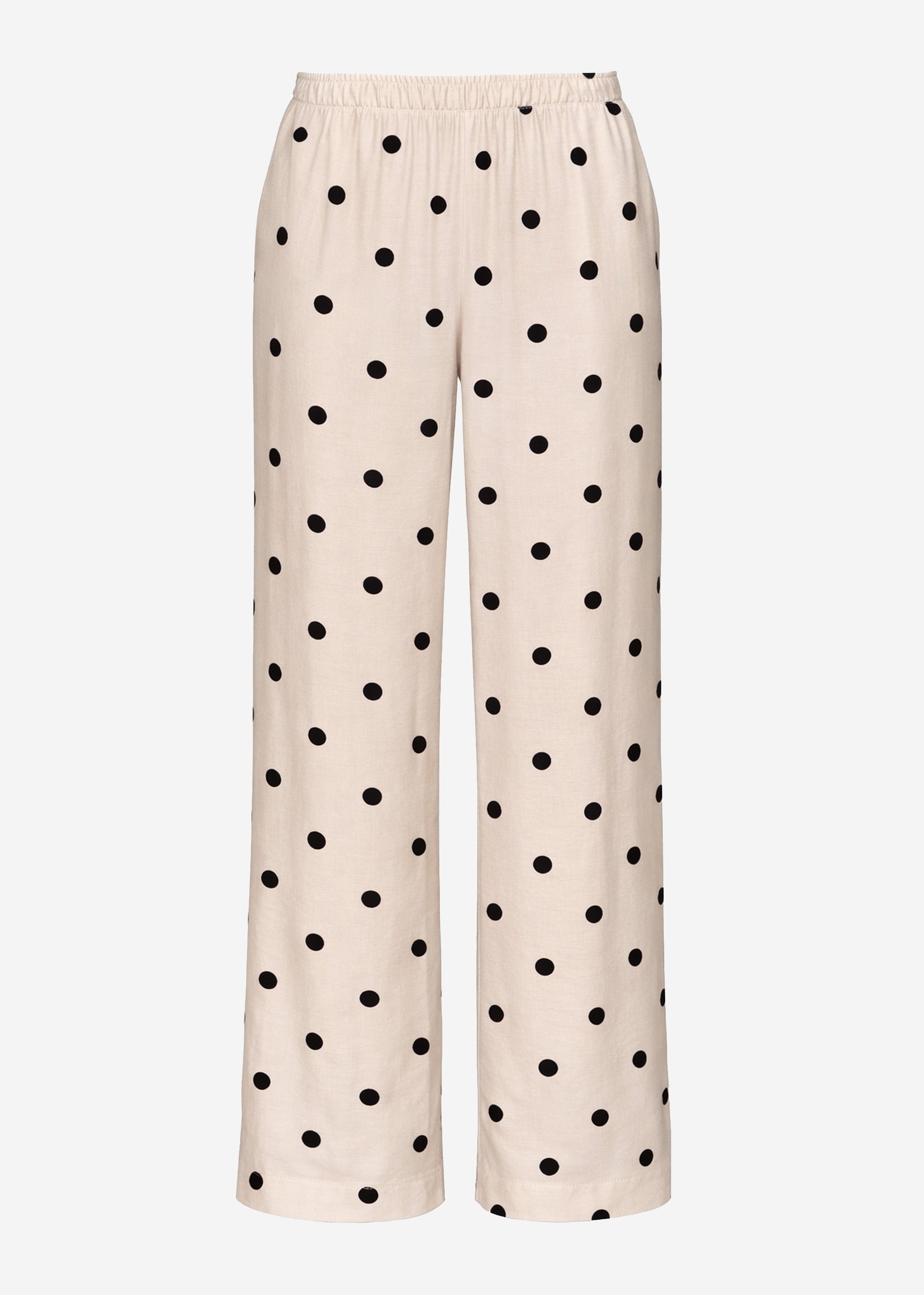 Rocío | Pantalón de pernera ancha de lunares · Blanco roto