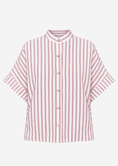 Tea | Blusa de muselina a rayas · Rosa empolvado