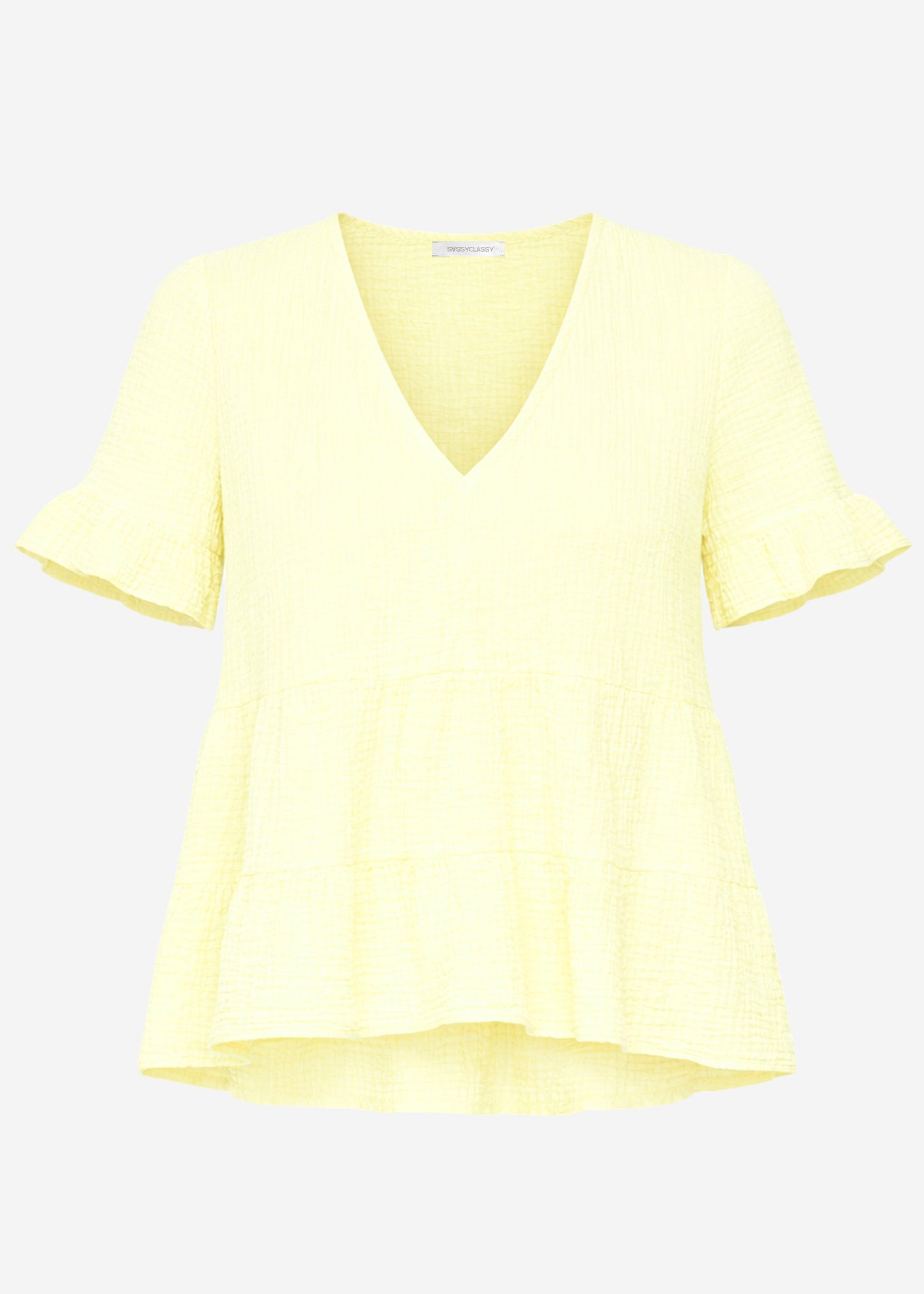 Melania | Top de muselina · Amarillo mantequilla