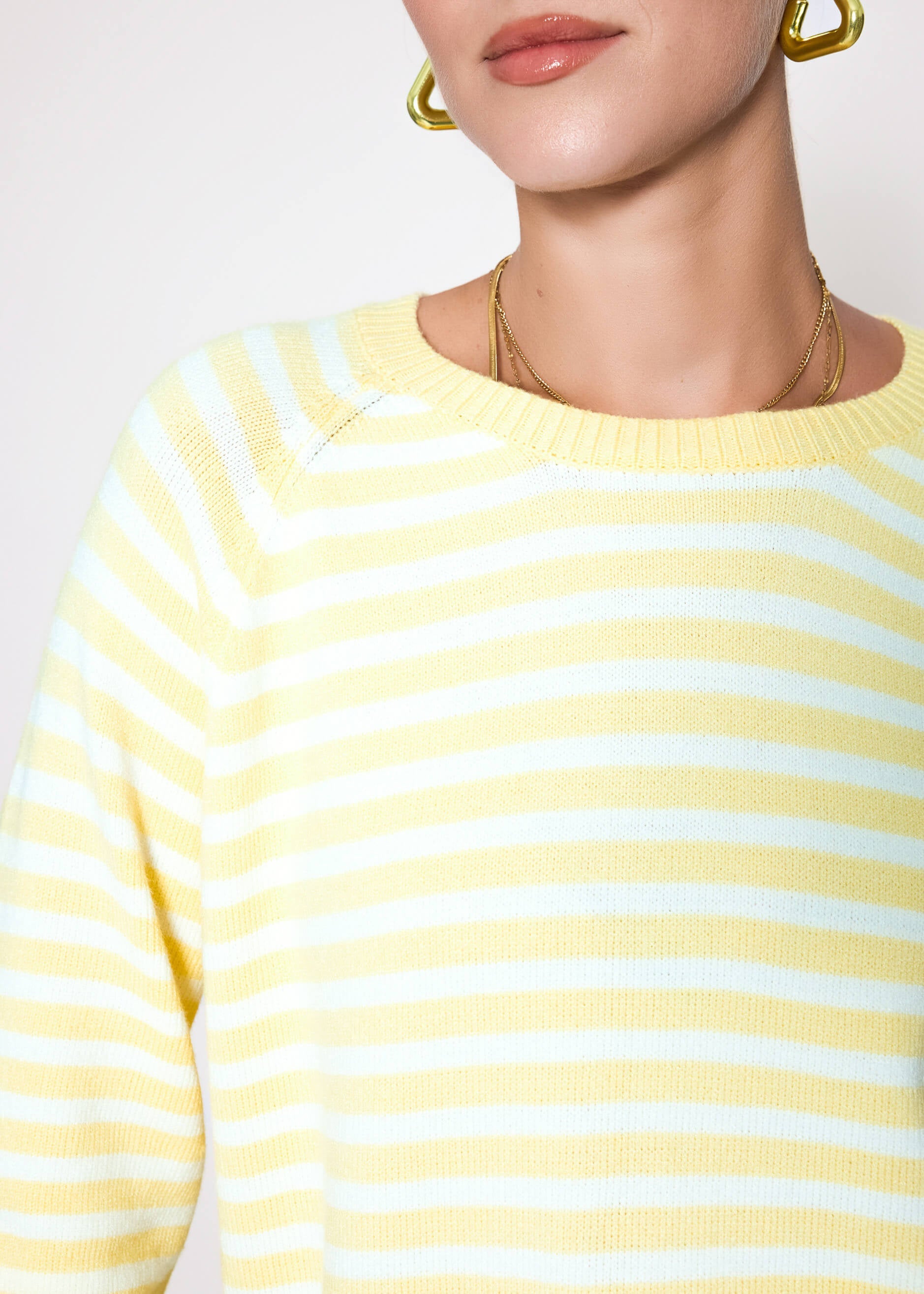 Alina | Jersey a rayas · Amarillo y blanco roto