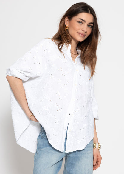 Naia | Blusa de muselina · Blanco