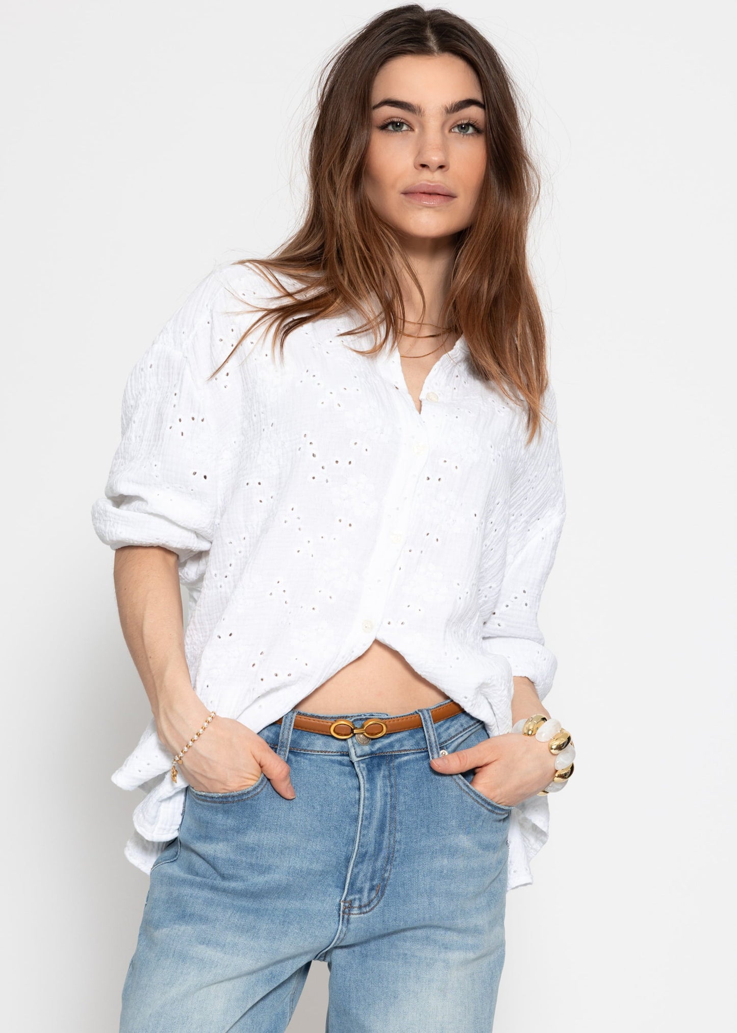 Naia | Blusa de muselina · Blanco