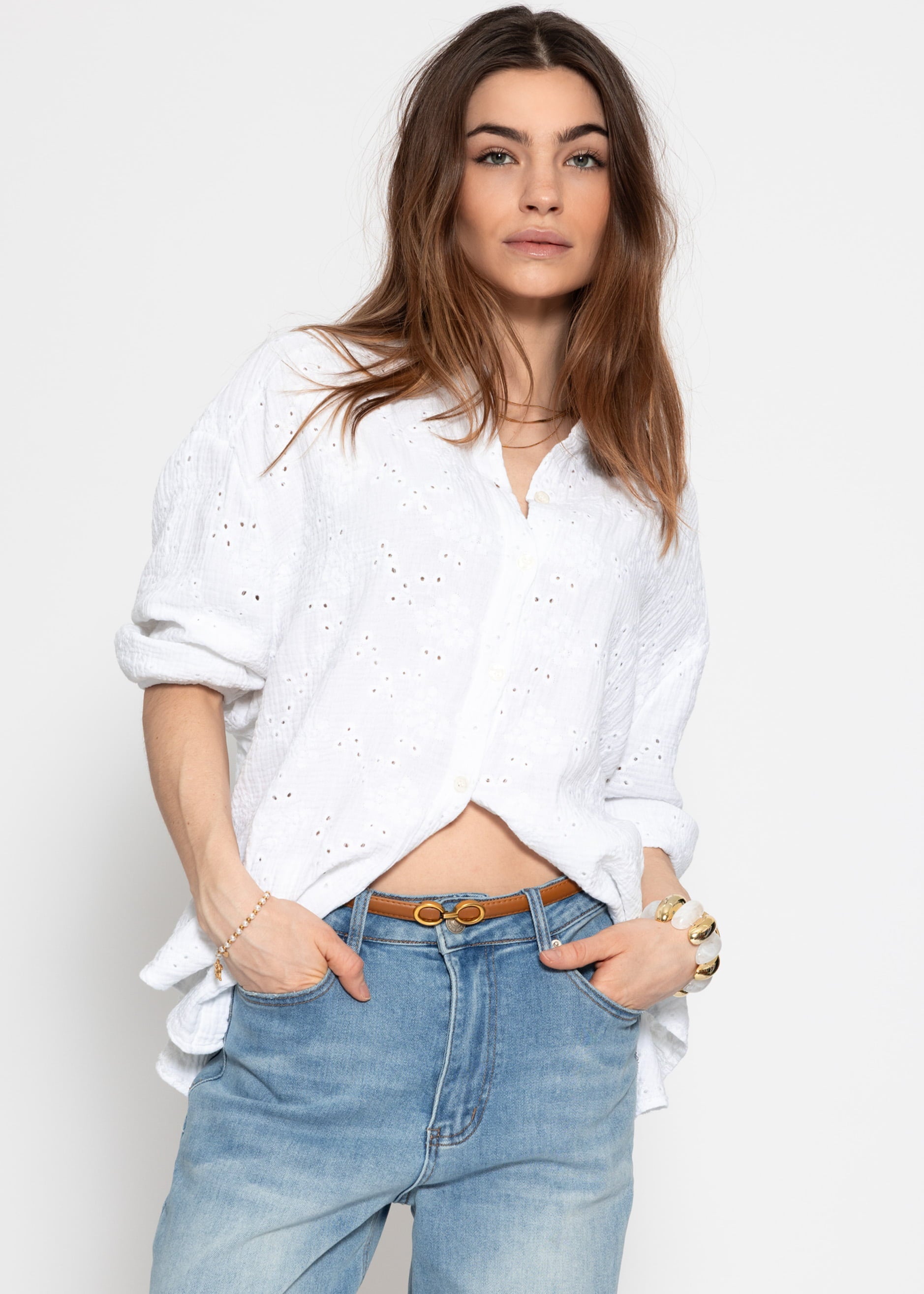 Naia | Blusa de muselina · Blanco