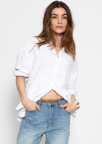 Naia | Blusa de muselina · Blanco