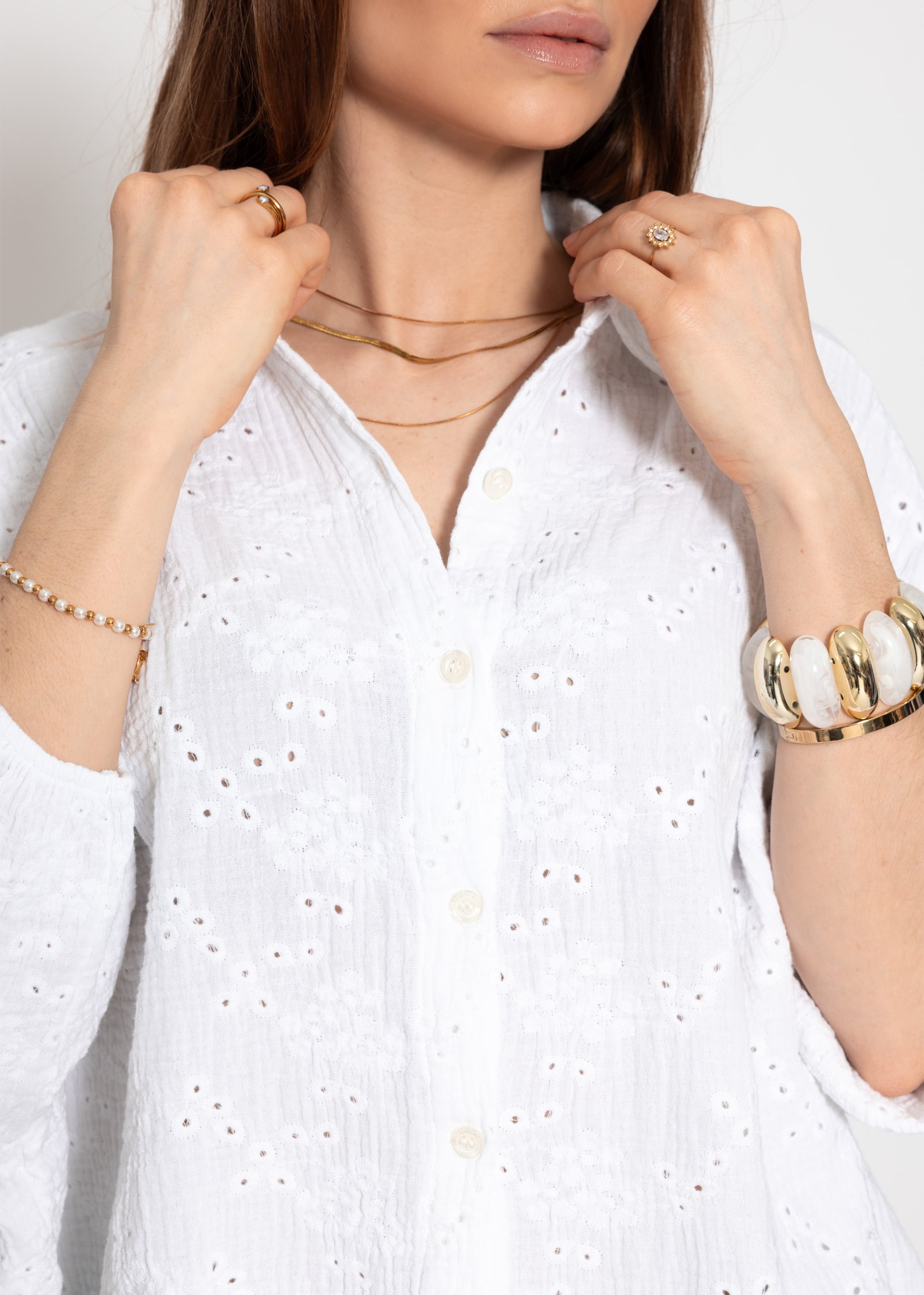 Naia | Blusa de muselina · Blanco
