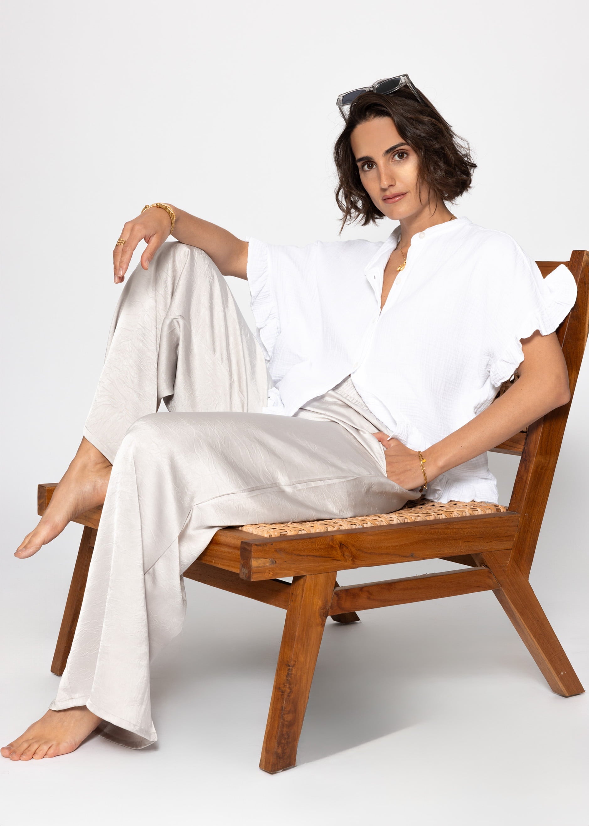 Clea | Blusa de muselina · Blanco