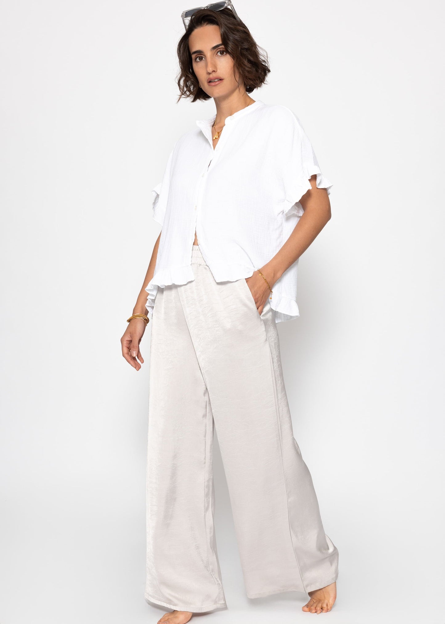 Clea | Blusa de muselina · Blanco