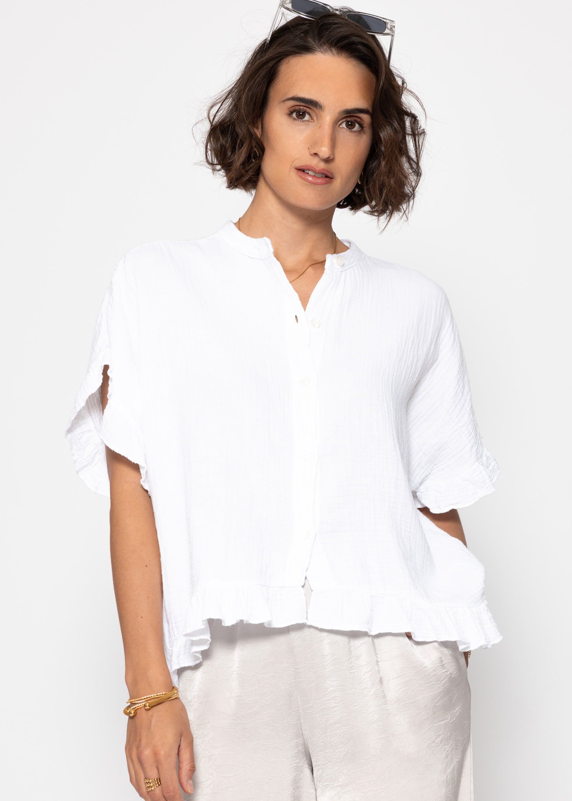 Clea | Blusa de muselina · Blanco