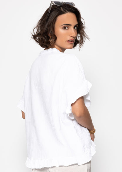 Clea | Blusa de muselina · Blanco