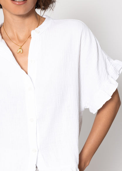 Clea | Blusa de muselina · Blanco