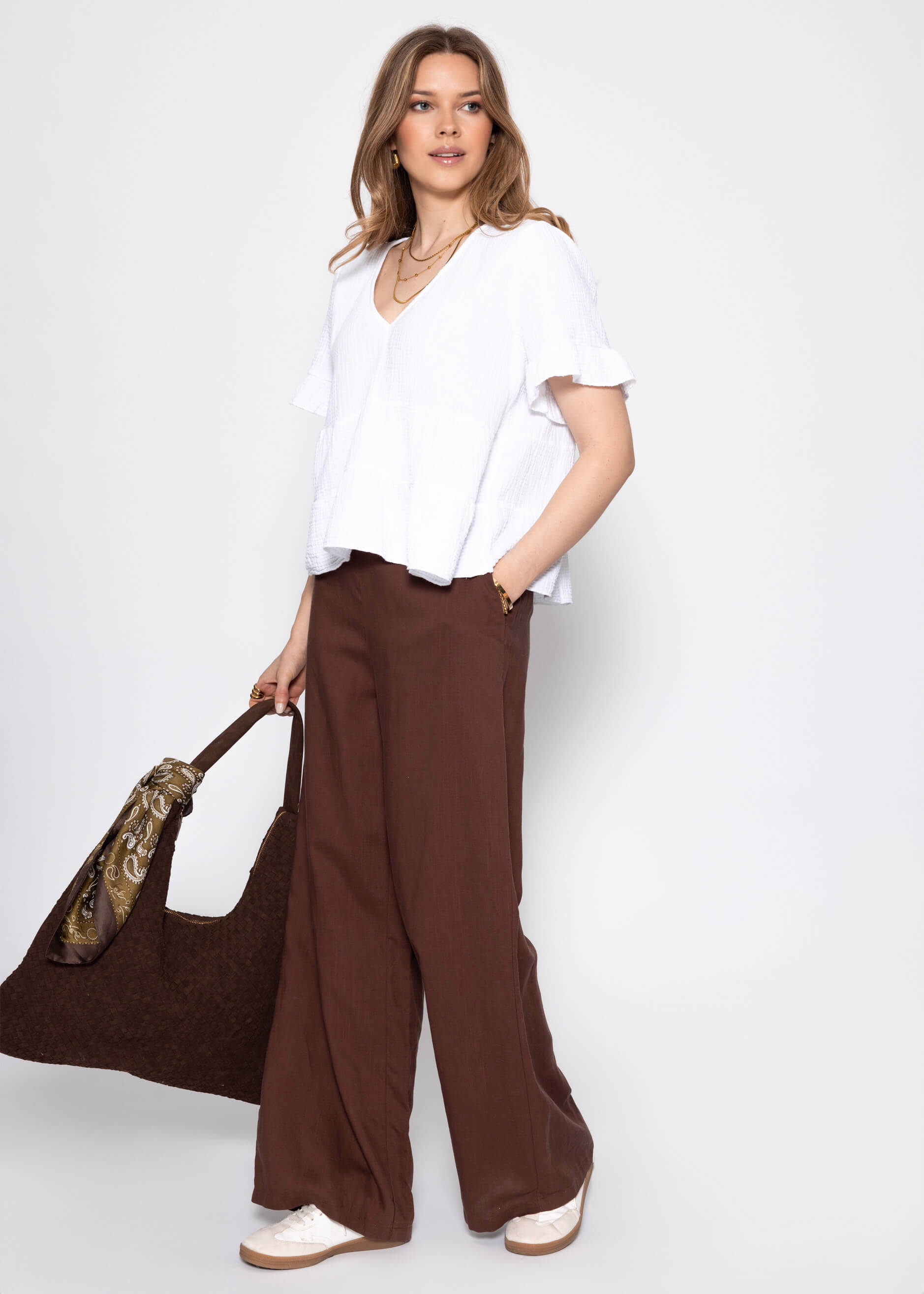 Melania | Top de muselina · Blanco