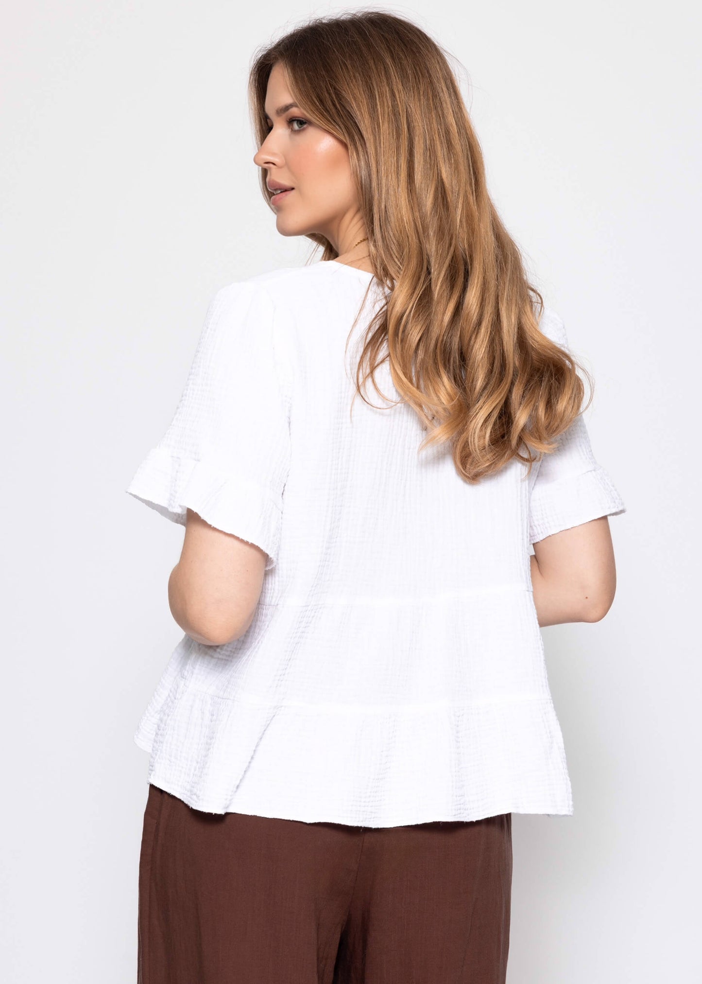 Melania | Top de muselina · Blanco