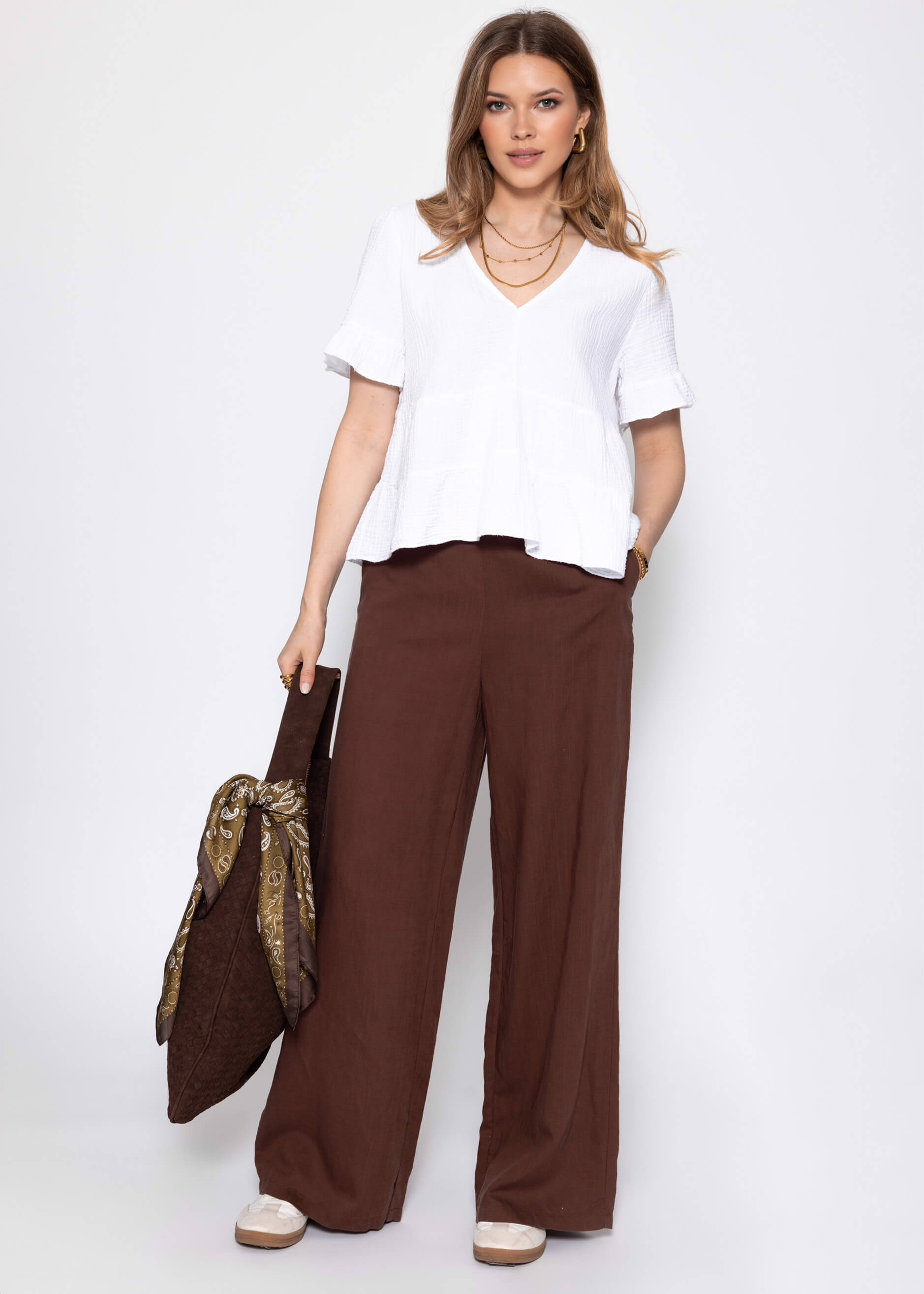 Melania | Top de muselina · Blanco
