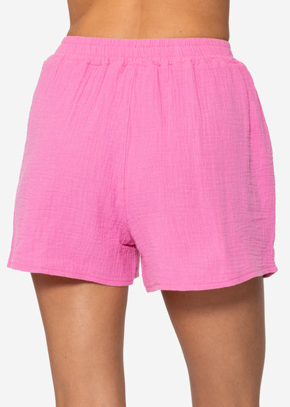 Bianca | Shorts de muselina · Fucsia