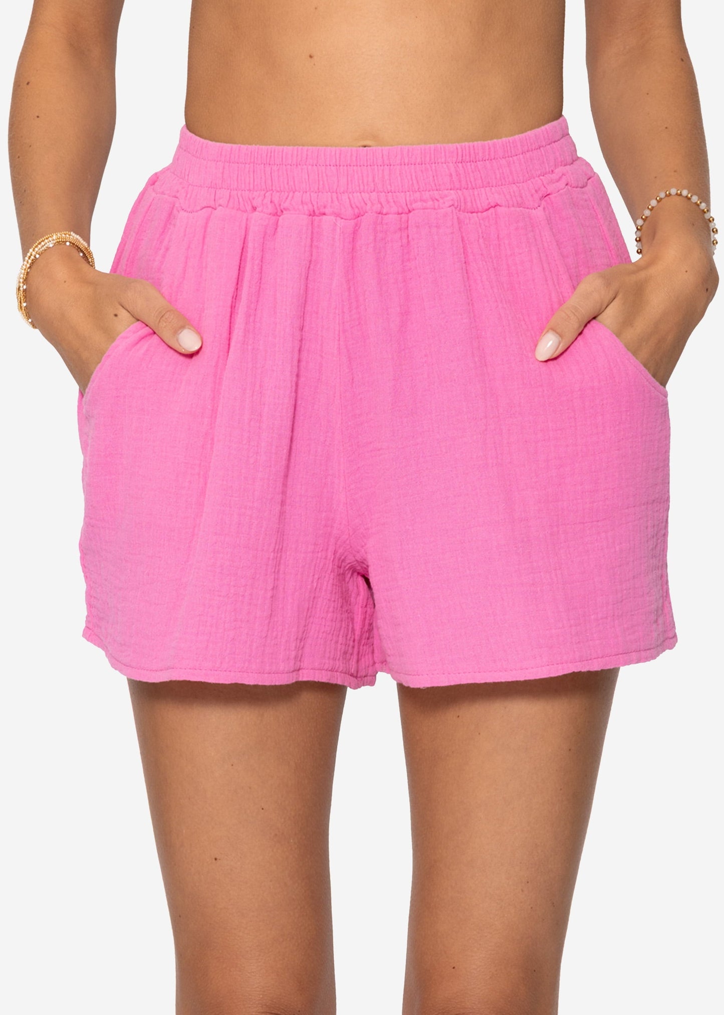 Bianca | Shorts de muselina · Fucsia