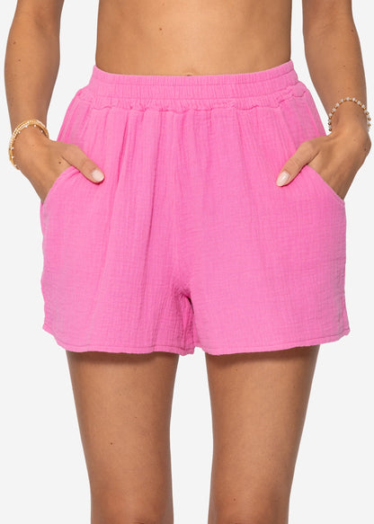 Bianca | Shorts de muselina · Fucsia