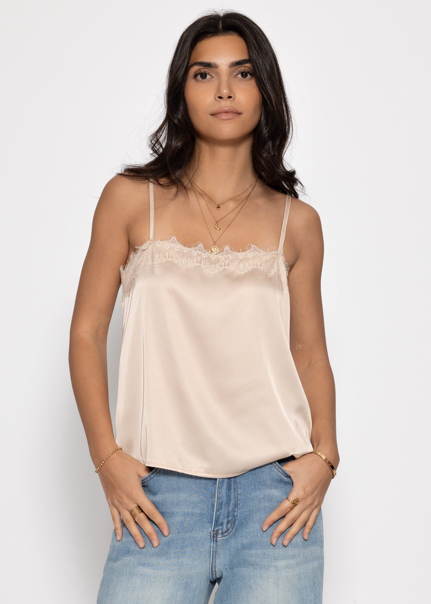 Rosalía | Top de encaje · Beige