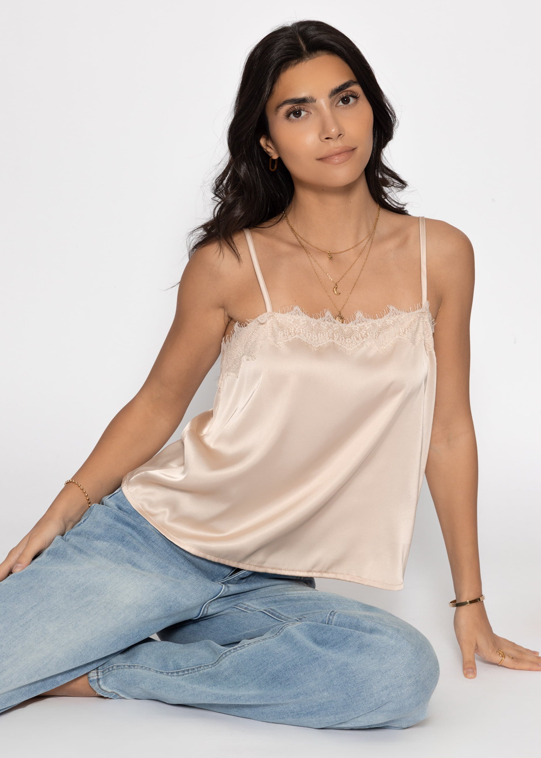 Rosalía | Top de encaje · Beige