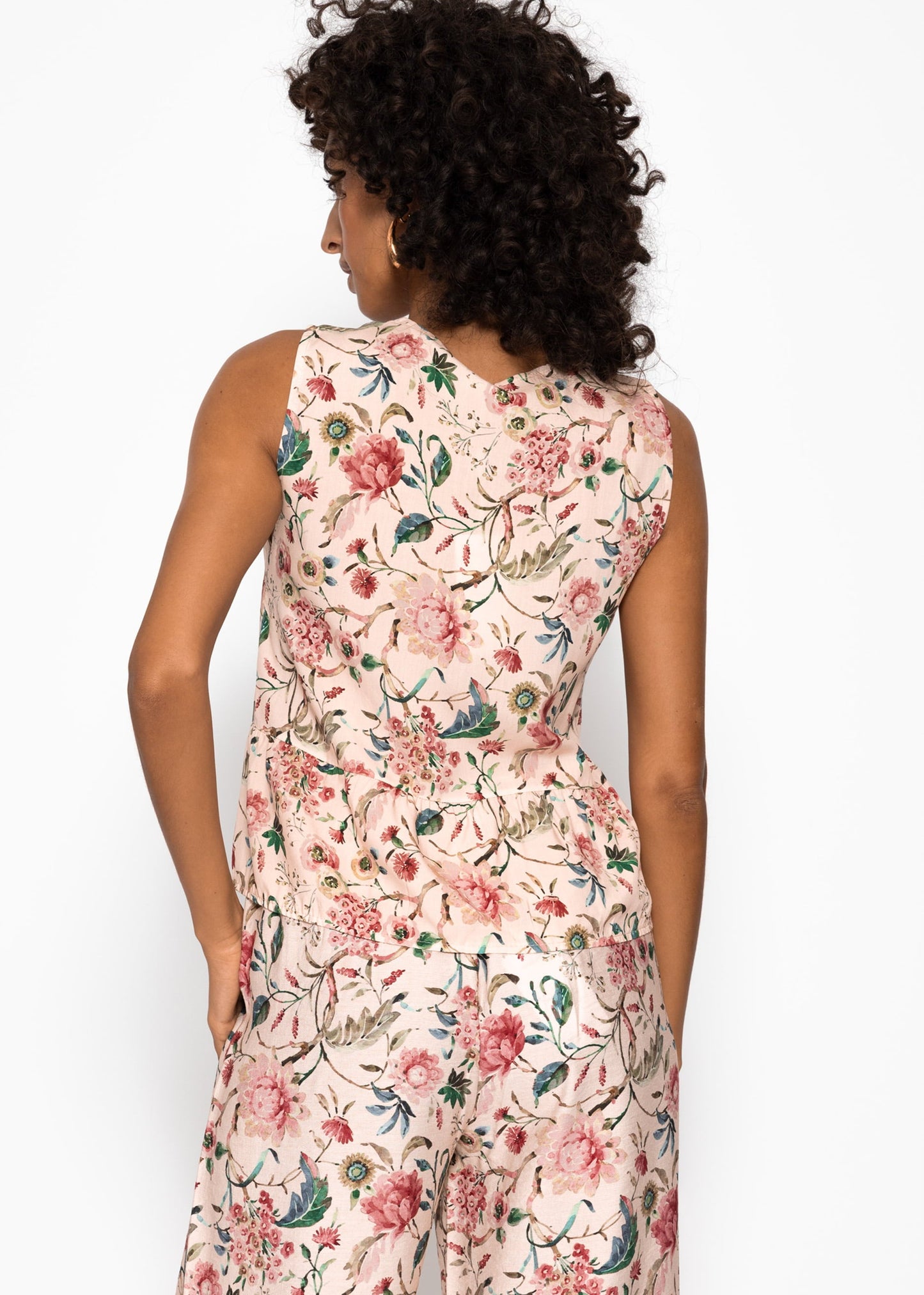 Jimena | Top floral · Beige