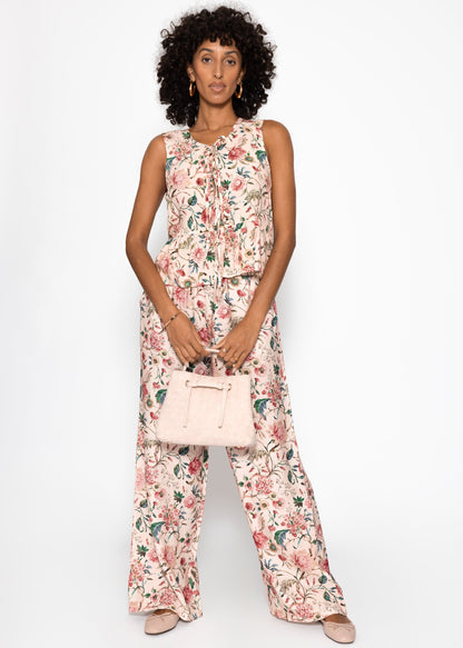 Jimena | Top floral · Beige
