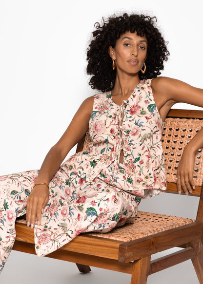 Jimena | Top floral · Beige