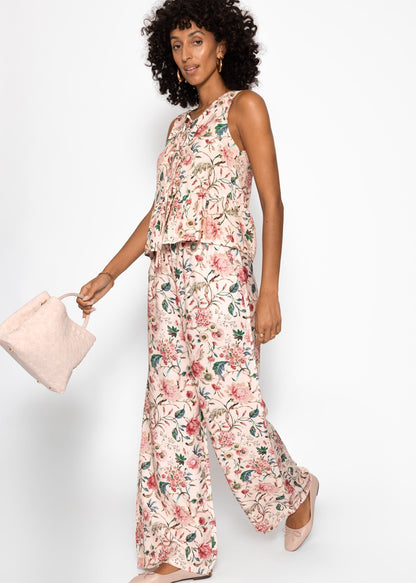 Jimena | Top floral · Beige