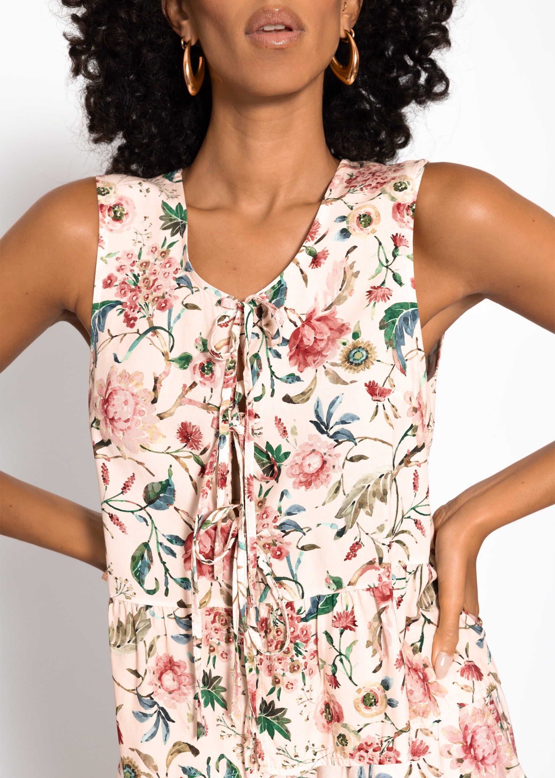 Jimena | Top floral · Beige