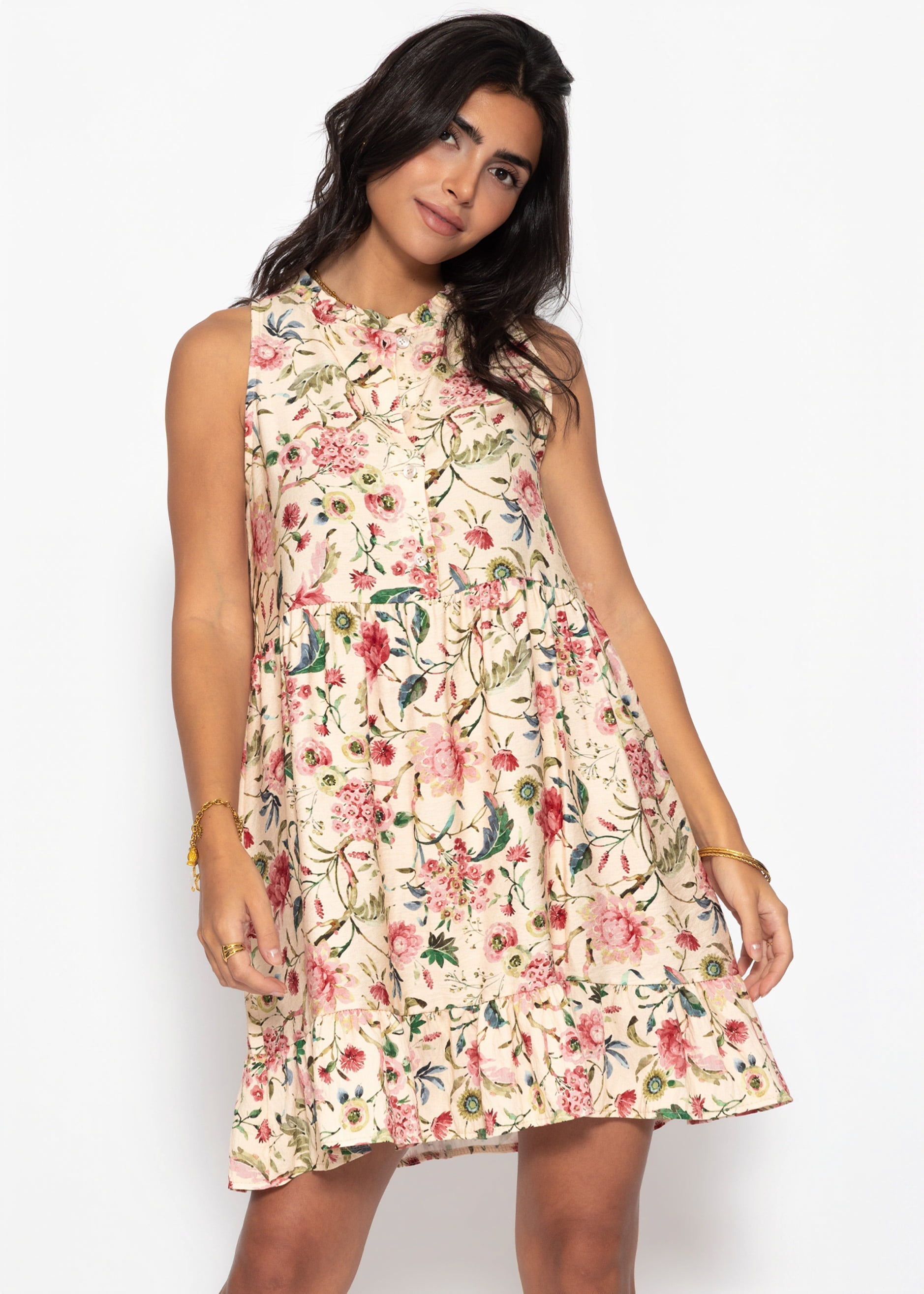 Ofelia | Vestido floral · Beige